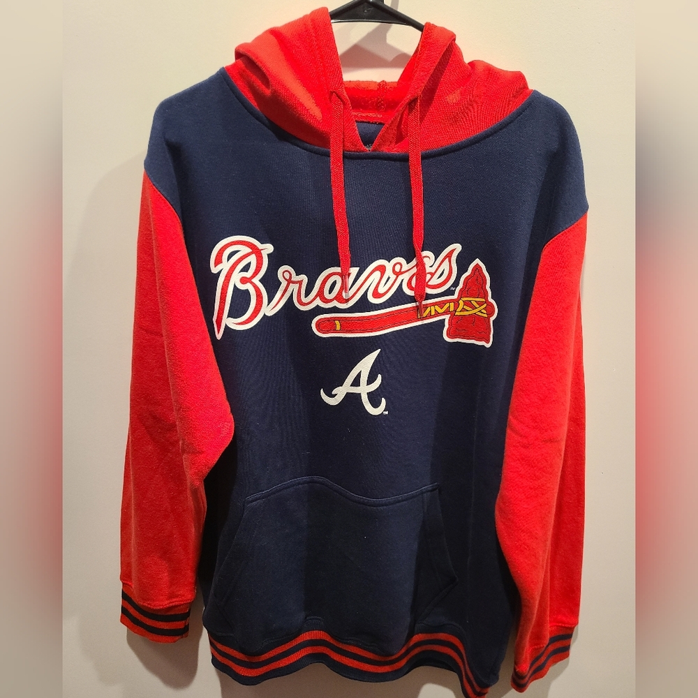 Men's Atlanta Braves Stitches Hoodie size Large